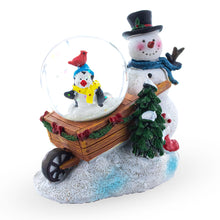 Load image into Gallery viewer, Snowman, Penguin and Cardinal Mini Water Snow Globe