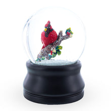 Load image into Gallery viewer, Red Cardinal on a Branch Musical Water Snow Globe