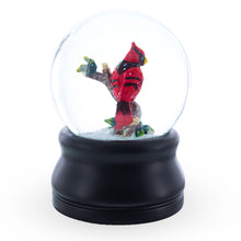 Load image into Gallery viewer, Red Cardinal on a Branch Musical Water Snow Globe