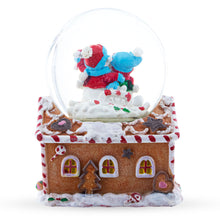 Load image into Gallery viewer, Gingerbread Cottage Snowmen Romance Musical Water Snow Globe