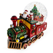 Load image into Gallery viewer, Santa Train Express Delivering Tree Musical Water Globe