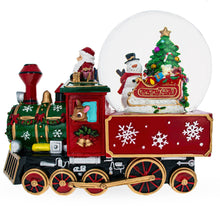 Load image into Gallery viewer, Santa Train Express Delivering Tree Musical Water Globe