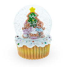 Load image into Gallery viewer, Gingerbread Family and Cupcake Musical Christmas Water Globe