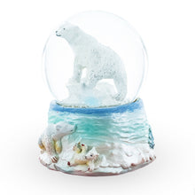 Load image into Gallery viewer, Polar Bears in Serenity Mini Water Snow Globe