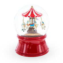 Load image into Gallery viewer, Horses Carousel Melody Spinning Musical Water Globe
