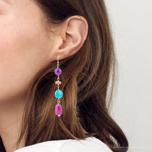 Load image into Gallery viewer, Prescott Blue Magnesite Sterling Silver Drop Earrings