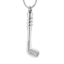 Load image into Gallery viewer, Golf Club Cremation Urn Necklace
