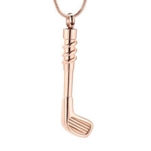 Load image into Gallery viewer, Golf Club Cremation Urn Necklace