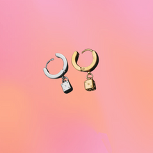 Load image into Gallery viewer, Titanium Dice Charm Earrings