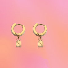 Load image into Gallery viewer, Titanium Dice Charm Earrings