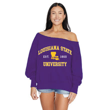 Load image into Gallery viewer, LSU Off the Shoulder Sweatshirt