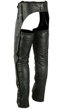 Load image into Gallery viewer, Rider Shield Black leather motorcycle chaps - Black