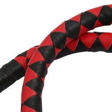 Load image into Gallery viewer, GBW211B Leather Biker Whip-Red/Black W / White Pool Ball