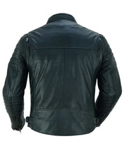 Load image into Gallery viewer, Men's Lightweight Drum Dyed Naked Lambskin Crossover Scooter - Black
