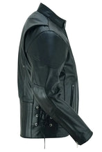 Load image into Gallery viewer, AM Knucklehead Premium Black Men's Leather Motorcycle Jacket