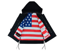 Load image into Gallery viewer, Men's Road Edge Leather Black Vest – Removable Hood