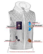 Load image into Gallery viewer, Men's Road Edge Leather Black Vest – Removable Hood