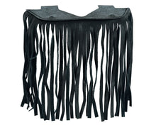 Load image into Gallery viewer, B14 Black Leather Floor Boards with Fringe - Small