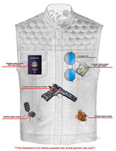 Load image into Gallery viewer, Men's Gold Rush Black Leather Vest - Yellow Stitching