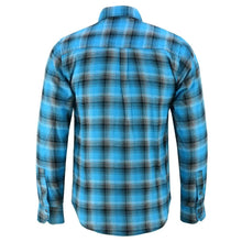 Load image into Gallery viewer, Flannel Shirt - Blue and Black Shaded