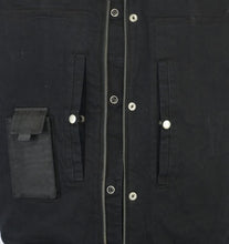 Load image into Gallery viewer, Men's Upgraded Rough Rub-Off Denim Motorcycle Vest w/Leather Trim