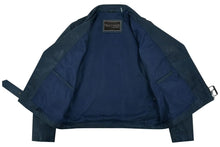 Load image into Gallery viewer, Moonlight Women's Navy Blue Fashion Leather Jacket