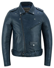 Load image into Gallery viewer, Moonlight Women's Navy Blue Fashion Leather Jacket