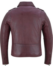 Load image into Gallery viewer, Rose Glow Women's Oxblood Fashion Leather Jacket