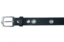 Load image into Gallery viewer, BLT Classic Black Leather Belt with Buffalo Nickel