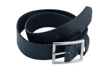Load image into Gallery viewer, BLT Timeless Black Basket Weave Pattern Leather Belt
