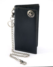 Load image into Gallery viewer, BWC236 Black Texas Star Concho Leather Wallet