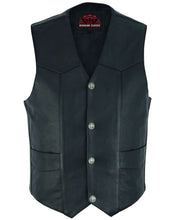 Load image into Gallery viewer, Men's Single Back Panel motorcycle vest