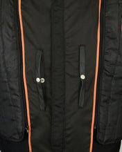 Load image into Gallery viewer, Men's Black Vented Motorcycle Jacket with Plain Sides