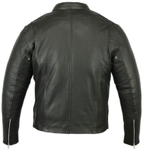 Load image into Gallery viewer, Men's Black Sporty Cruiser Leather Jacket