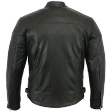Load image into Gallery viewer, Men's Black Scooter Leather Jacket