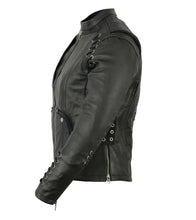 Load image into Gallery viewer, Women's Stylish Jacket with Grommet and Lacing Accents