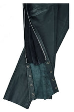 Load image into Gallery viewer, Road Rage Black leather motorcycle chaps