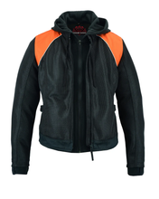 Load image into Gallery viewer, Women's Mesh 3-in-1 Riding Jacket (Black/Orange)