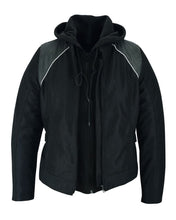 Load image into Gallery viewer, Darkstream Women's Mesh  Motorcycle Jacket - Black/ Black Tone Reflective