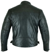 Load image into Gallery viewer, Men's Gun Metal Brown Crossover Leather Scooter Jacket