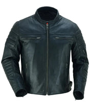 Load image into Gallery viewer, Men's Lightweight Drum Dyed Naked Lambskin Crossover Scooter - Black