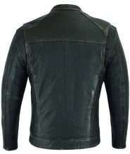 Load image into Gallery viewer, Men's Cruiser Jacket in Lightweight Drum Dyed Distressed Naked - Olive
