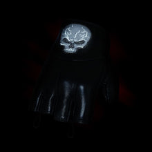 Load image into Gallery viewer, Reflective Skull Fingerless Glove
