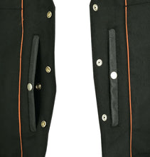 Load image into Gallery viewer, Men's Milled Single Back Panel Leather  Vest - Black