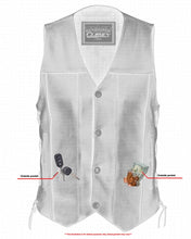 Load image into Gallery viewer, Hawk Men's Classic Black Leather Motorcycle Vest