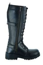 Load image into Gallery viewer, Women's 15 Inch Black Leather Stylish Harness Boot