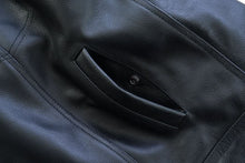Load image into Gallery viewer, Men's AM  Black Cowhide Leather Motorcycle Vest
