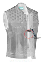 Load image into Gallery viewer, Whiskey Men's Motorcycle Leather Vest - Black