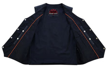 Load image into Gallery viewer, Men's Single Back Panel motorcycle vest