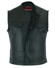 Load image into Gallery viewer, Eclipse Black Motorcycle Vest - Hidden Smart Access Pockets &amp; Durable Lining